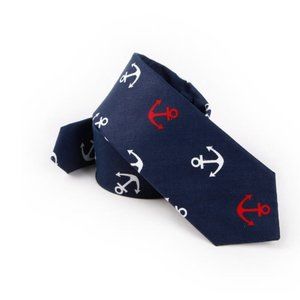 Mens Ties  Anchor  Nautical  Necktie Adult Navy
